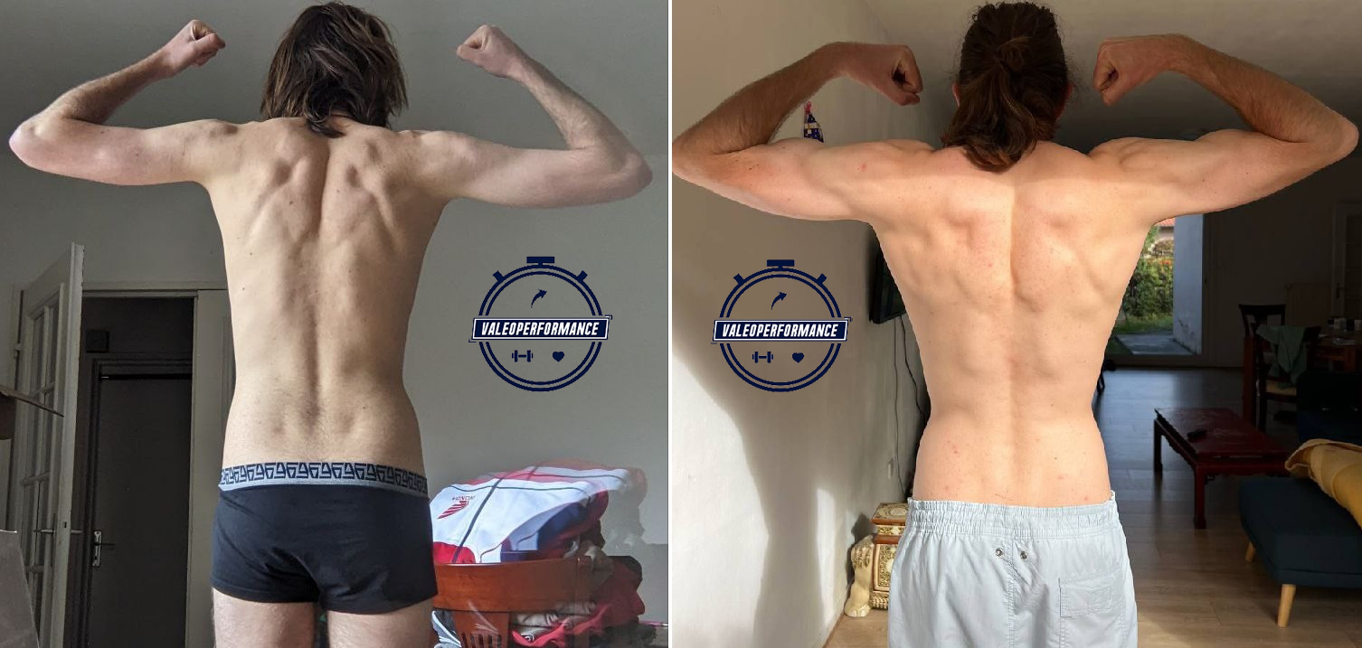 Transformation Léo par Mathieu Coach sportif Toulouse grâce au suivi personnalisé en musculation